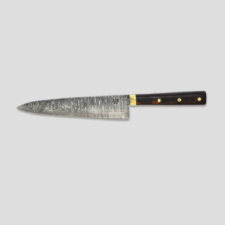 Cuchillo Damasco Emberwood – Patrón Leader