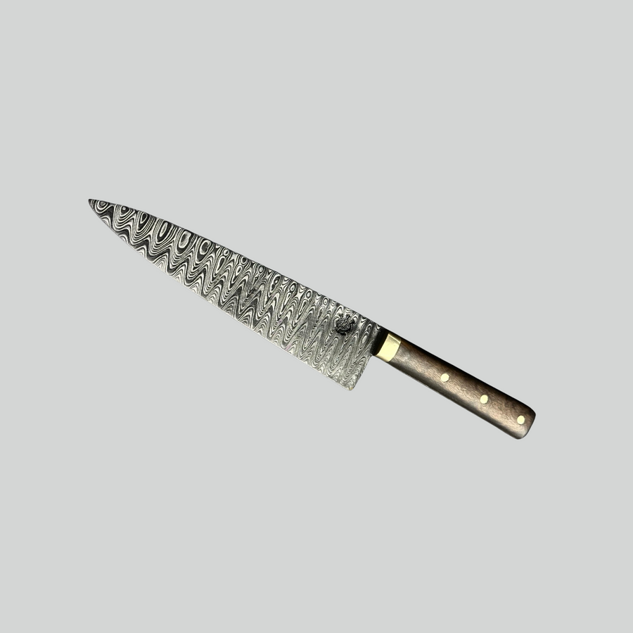Cuchillo Damasco Emberwood – Patrón Leader