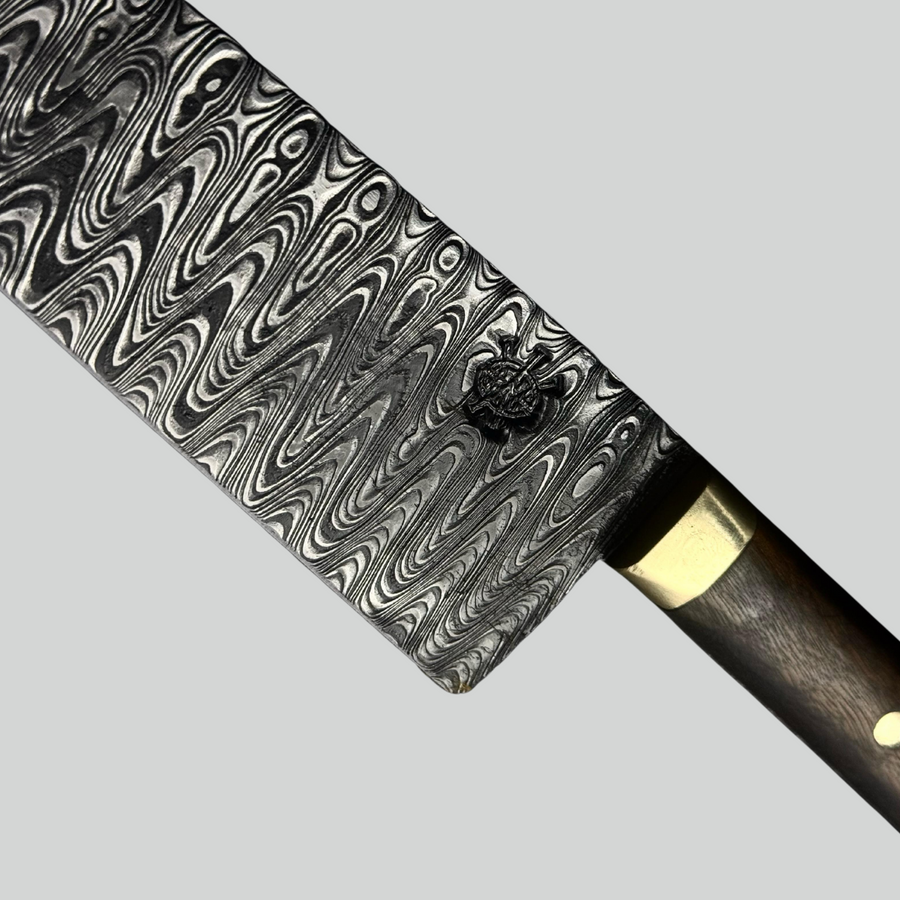 Cuchillo Damasco Emberwood – Patrón Leader